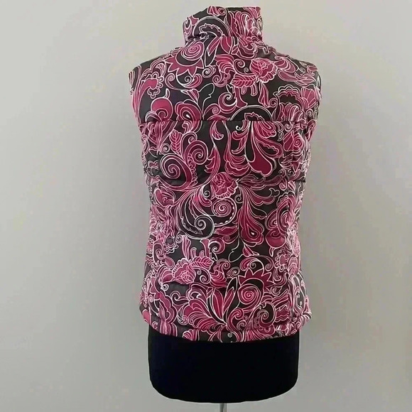Athleta Paisley Print Puffer Vest Size M - Picture 3 of 10